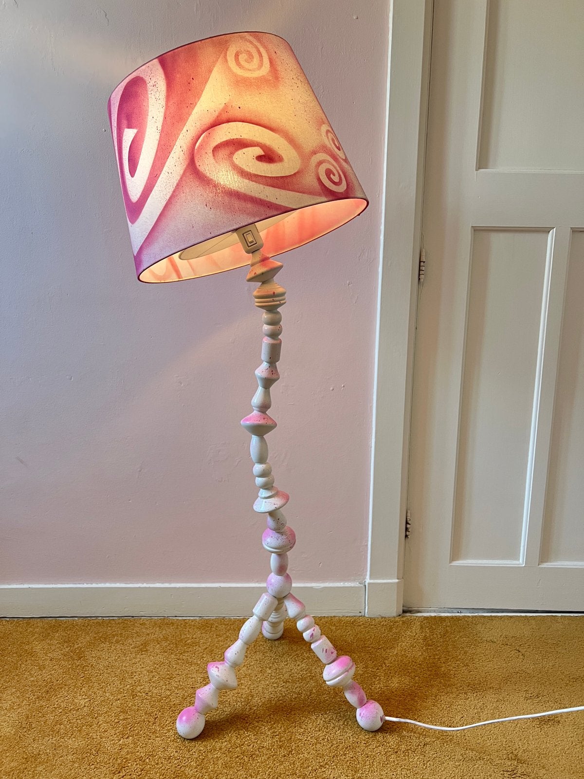 Aparte staande lamp, Huis en Inrichting, Ophalen, Gebruikt, Hout, 100 tot 150 cm