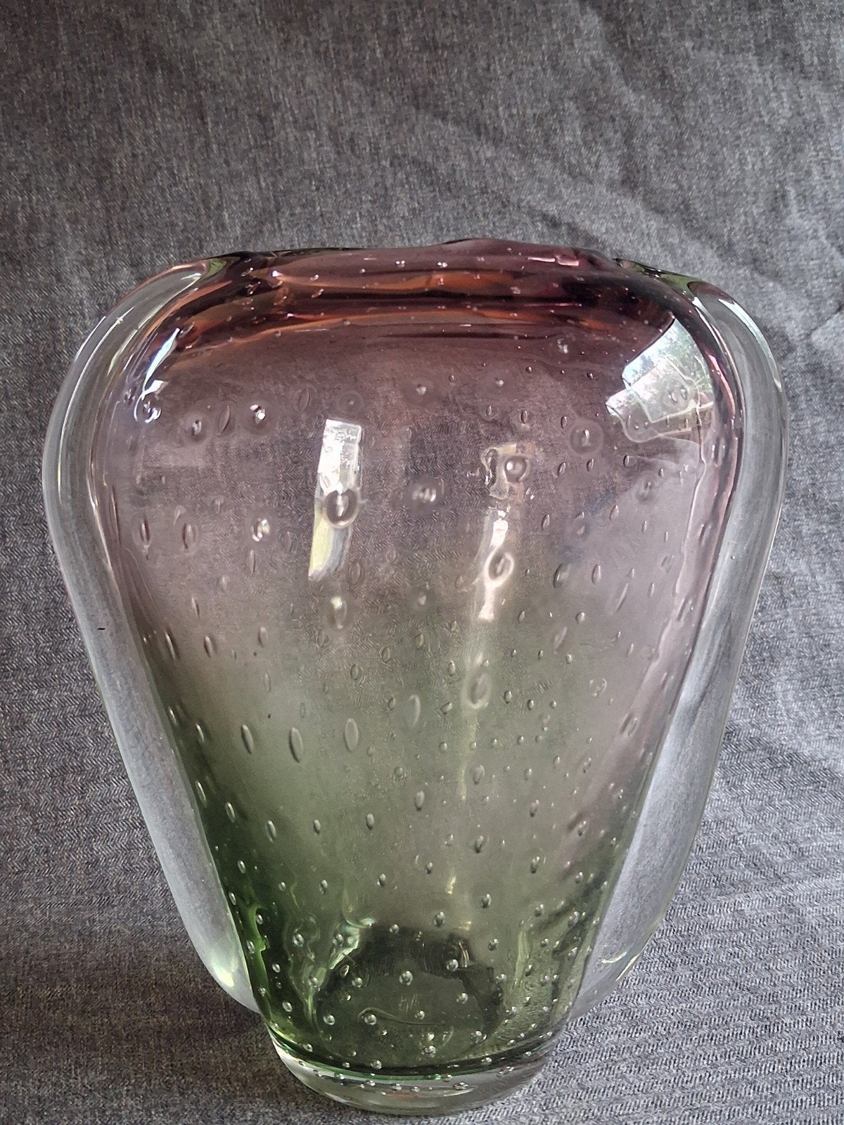 Retro, vintage "Murano" vaas in vorm van aardbei, Huis en Inrichting, Woonaccessoires | Vazen, Ophalen of Verzenden, Glas