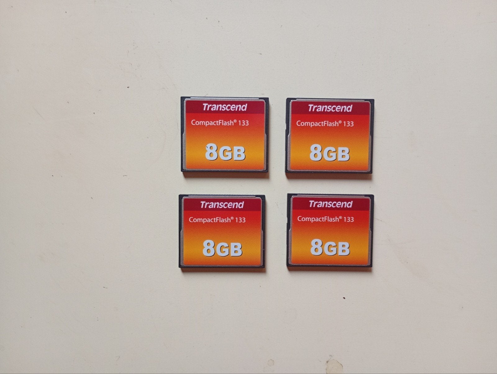4x CompactFlash "Transcend" 8GB  133x, Audio, Tv en Foto, Verzenden, 8 GB, Nieuw, Fotocamera