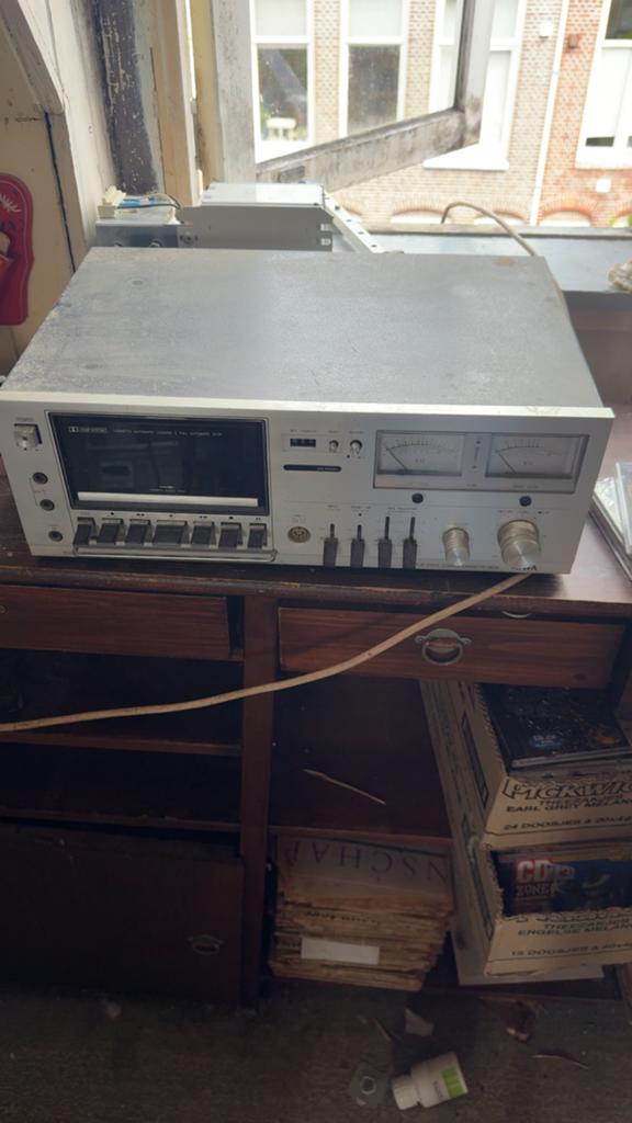 Vintage AIWA AD-6500 Stereo Cassettedeck - Zilver, Ophalen of Verzenden