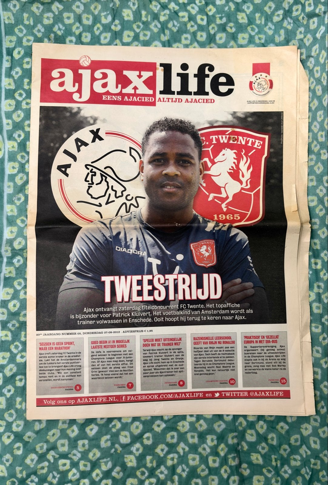 Ajax Life 2012 Patrick Kluivert Ajax FC Twente, Ophalen of Verzenden, Gebruikt, Ajax, Boek of Tijdschrift