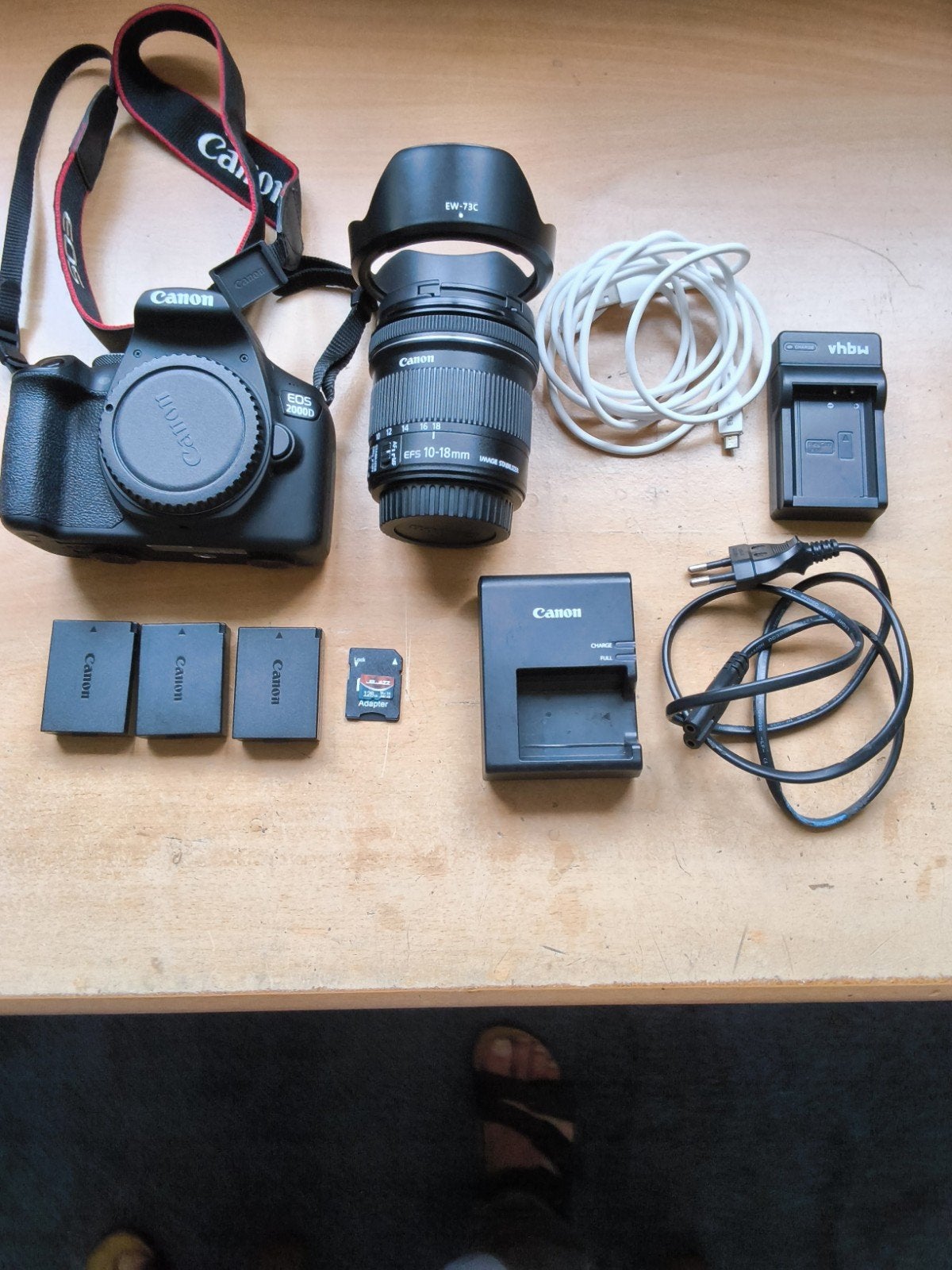 Canon EOS 2000D Spiegelreflexcamera met 10-18mm lens