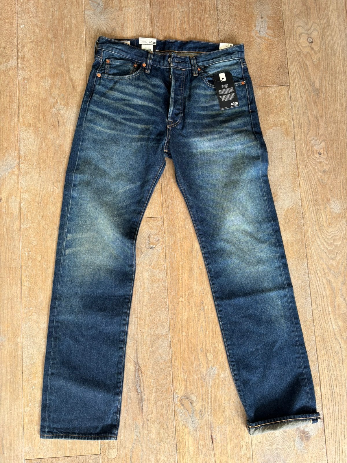 NIEUWE Levi’s 501 Selvedge 33 34, Kleding | Heren, Ophalen of Verzenden, Zo goed als nieuw, Blauw, W33 - W34 (confectie 48/50)
