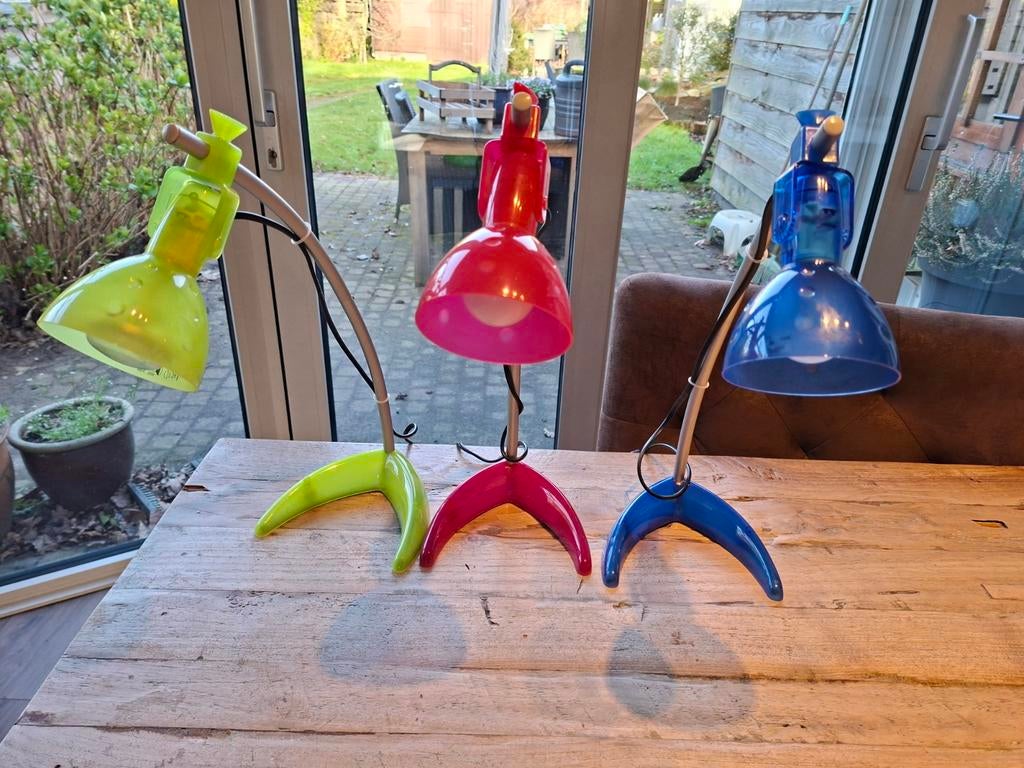 Vintage IKEA MÖRKER set van 3 - Groen, Roze & Blauw, Gebruikt, 50 tot 75 cm, Modern, Functioneel, Ophalen of Verzenden