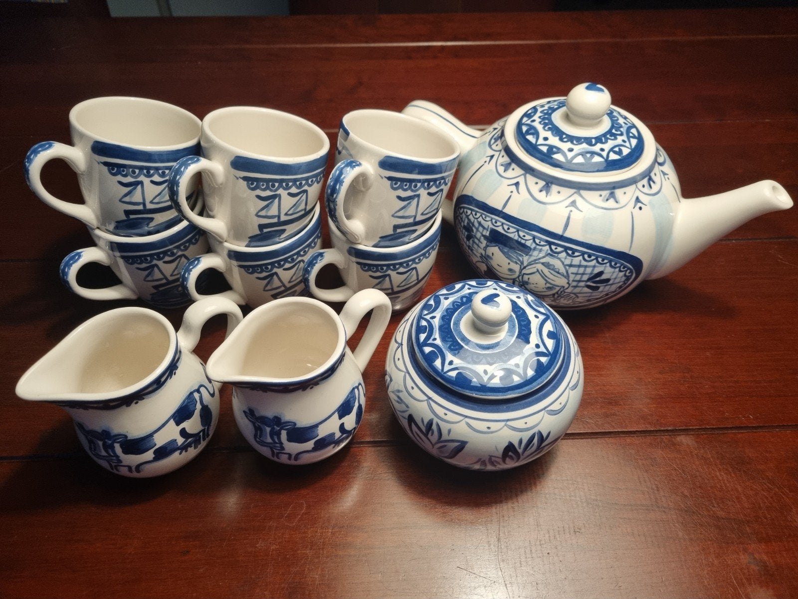 Blond Amsterdam theeservies - Delfts blauw, Ophalen, Gebruikt, Keramiek, Overige stijlen