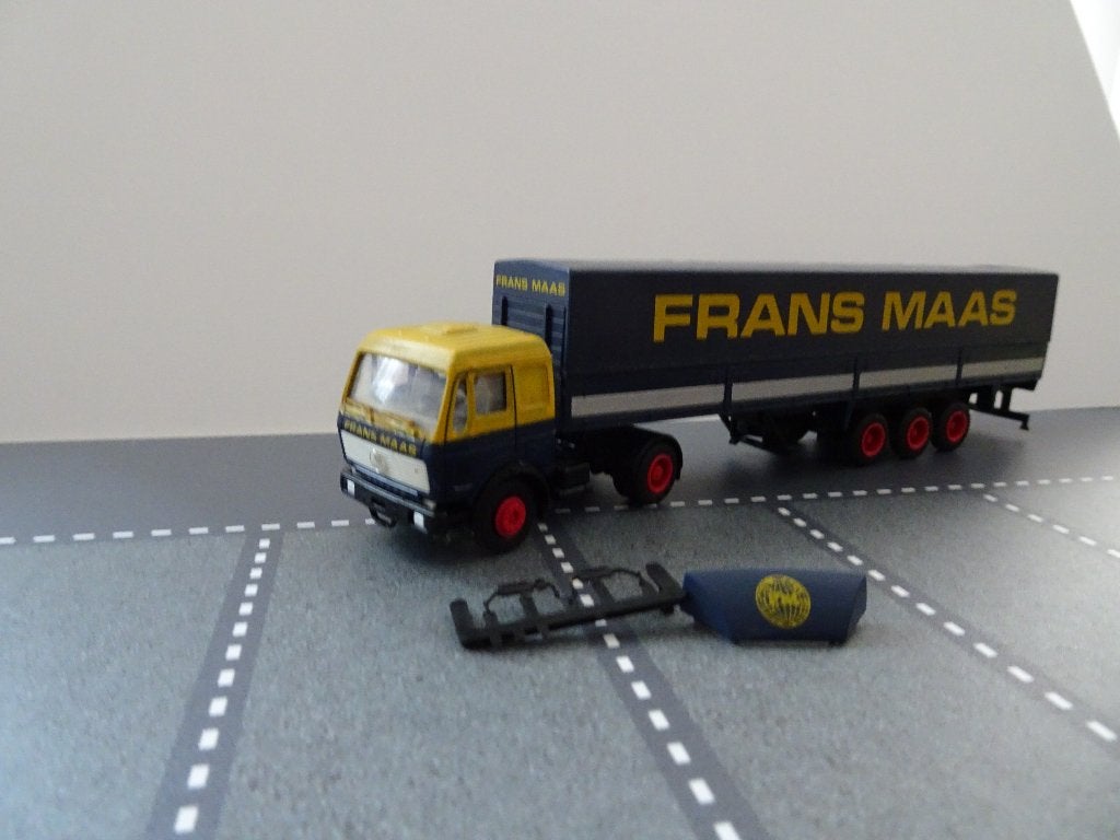 906 herpa mercedes sk frans maas venlo 1:87 truck trein, Ophalen of Verzenden, Zo goed als nieuw, Bus of Vrachtwagen, Herpa