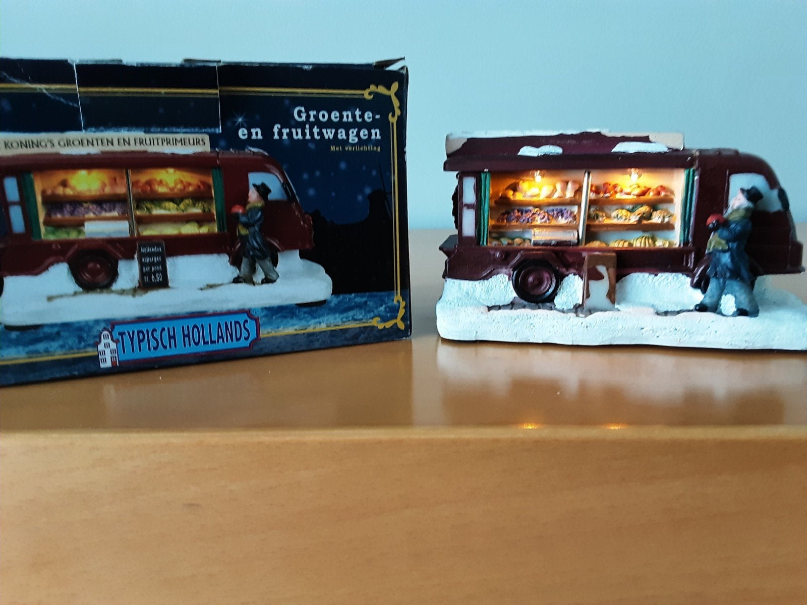 Typisch Hollands Groente- en fruitwagen, kerstdorp, Ophalen of Verzenden