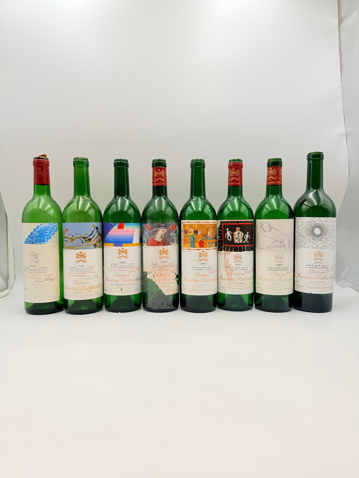 Lege Mouton Rothschild flessen - Diverse jaargangen, Ophalen of Verzenden, Gebruikt, Frankrijk, Rode wijn