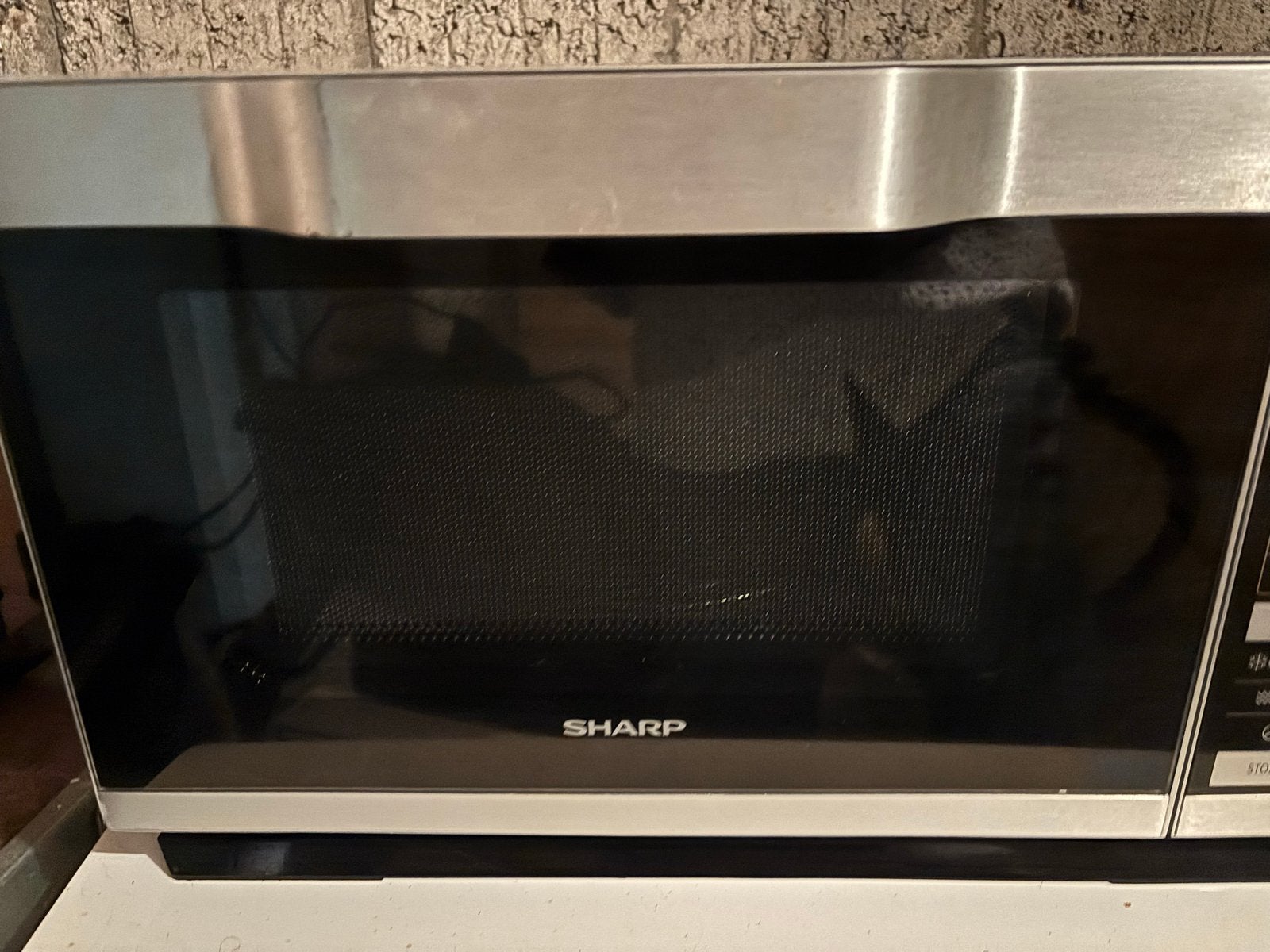 Sharp combimagnetron met grill en hete lucht functie, Ophalen, Combimagnetron, Gebruikt, Grill