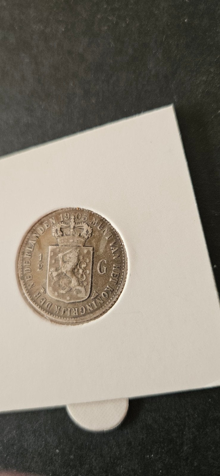 Zilveren halve gulden 1905 wilhelmina, Postzegels en Munten, Munten | Nederland, ½ gulden, Zilver, Ophalen of Verzenden, Koningin Wilhelmina