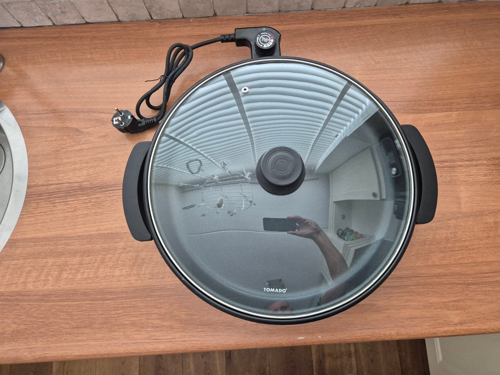 Tomado elektrische hapjespan/pizzaoven met thermostaat, Ophalen, Overige merken, Pizzaoven, Zo goed als nieuw