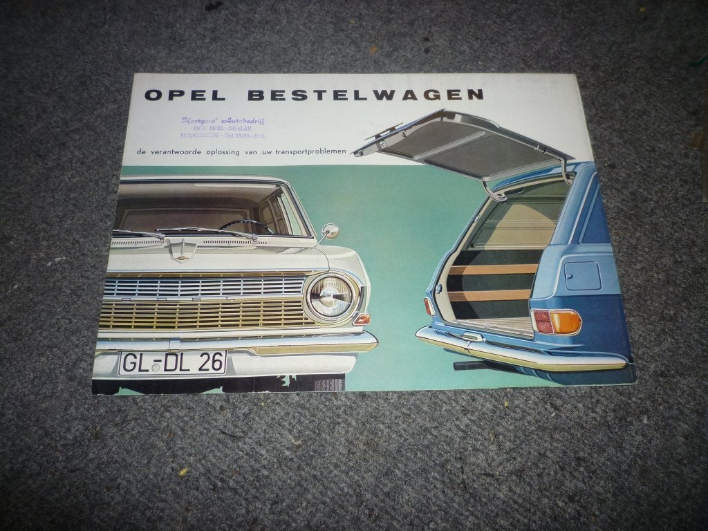 Opel Rekord A Bestelwagen folder NL, Ophalen of Verzenden, Zo goed als nieuw, Opel