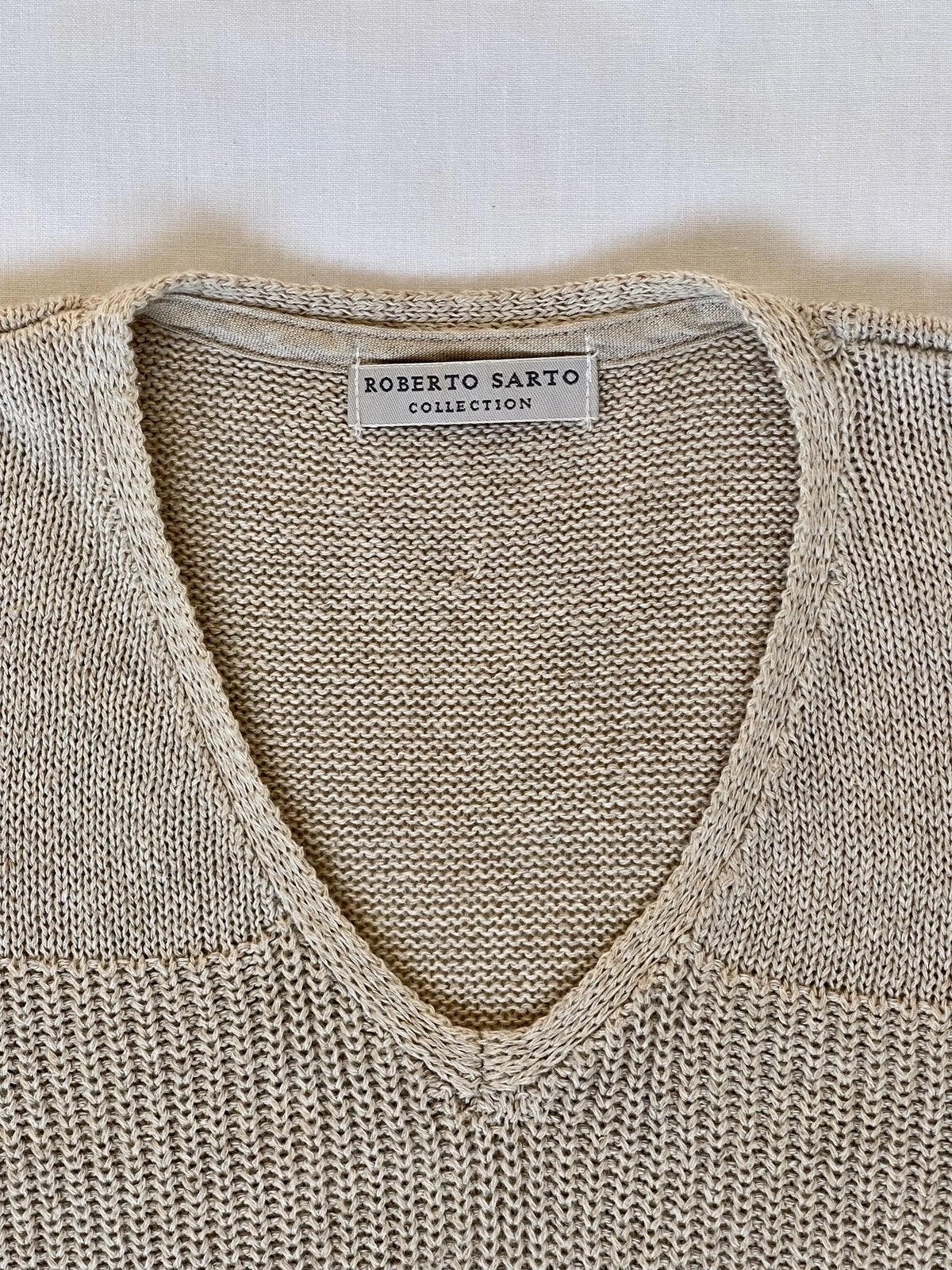 trui van naturel linnen en katoen van Roberto Sarto, Kleding | Dames, Ophalen of Verzenden, Maat 38/40 (M), Beige