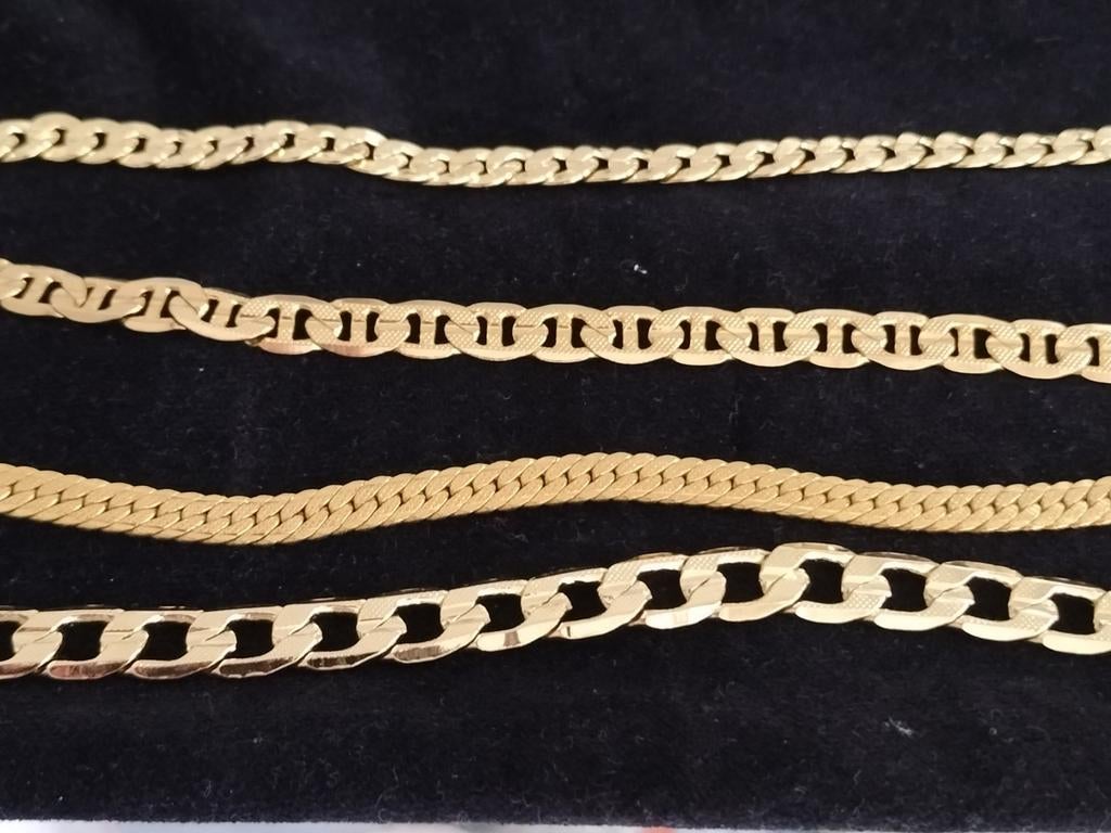 Double en gold plate ketting, Ophalen of Verzenden, Nieuw, Goud, Overige materialen