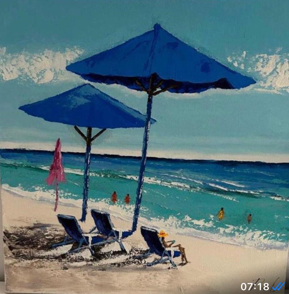 Heel mooi schilderij 1 meter bij een meter, Ophalen