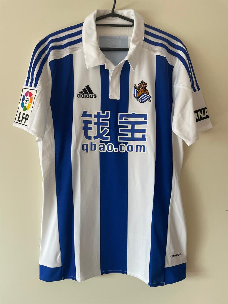 Real Sociedad Adidas Voetbalshirt Maat S 15/16 Home, Blauw, Ophalen of Verzenden, Zo goed als nieuw, Adidas