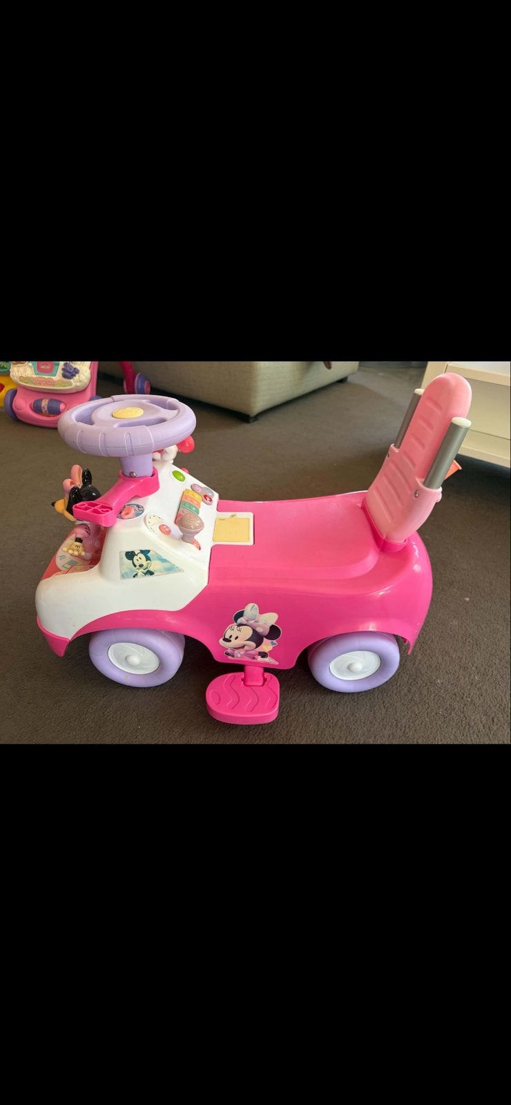 Minnie Mouse Loopauto - Roze Speelplezier voor Peuters, Ophalen of Verzenden, Gebruikt, Loopvoertuig