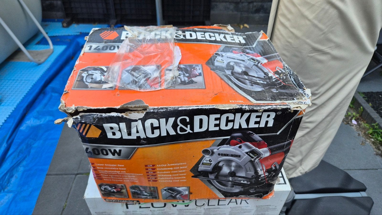 Black & Decker Cirkelzaag KS1400L - 1400W met Laser, Ophalen, Gebruikt, Cirkelzaag, Black & Decker