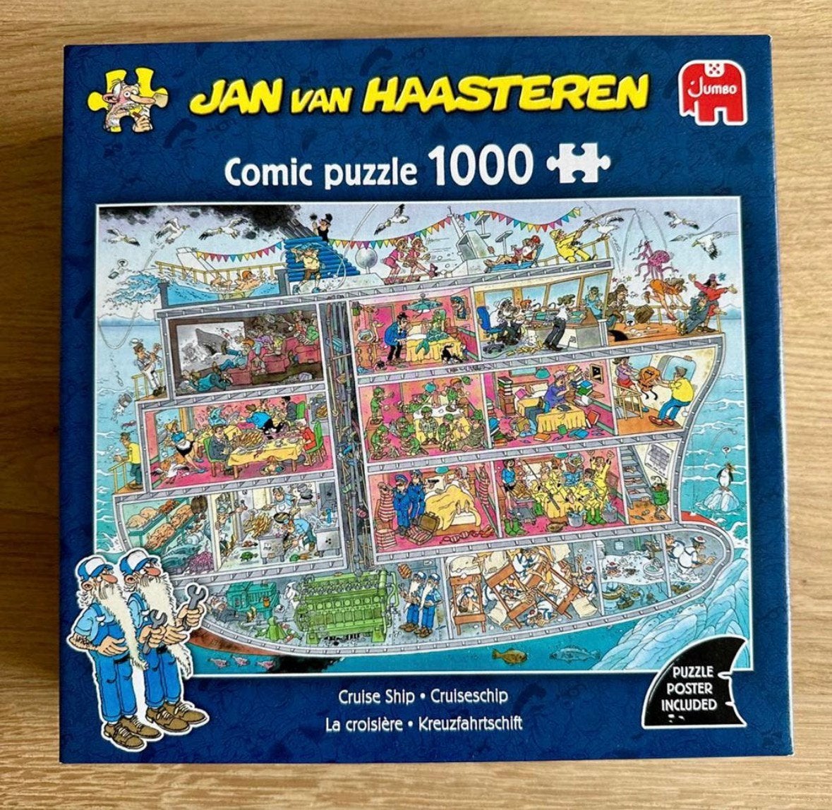 Jan van Haasteren puzzel - Cruiseschip - 1000 stukjes | JvH, Hobby en Vrije tijd, Denksport en Puzzels, Ophalen, 500 t/m 1500 stukjes