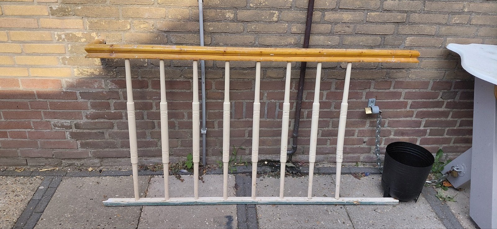 Mooi houten balustrade of traphekje, 164x86 cm, Doe-het-zelf en Verbouw, Ophalen, Gebruikt