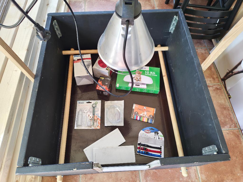 Werpkist met anti-doodligstangen en accesoires, Ophalen, Gebruikt, Overige