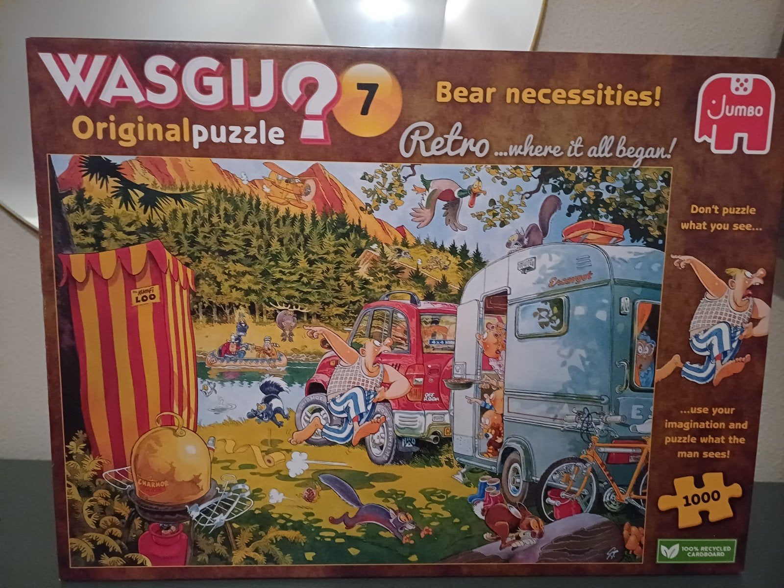 2x Wasgij Retro Puzzels 1000 Stukjes - Zo goed als nieuw, Ophalen of Verzenden, 500 t/m 1500 stukjes, Zo goed als nieuw, Legpuzzel