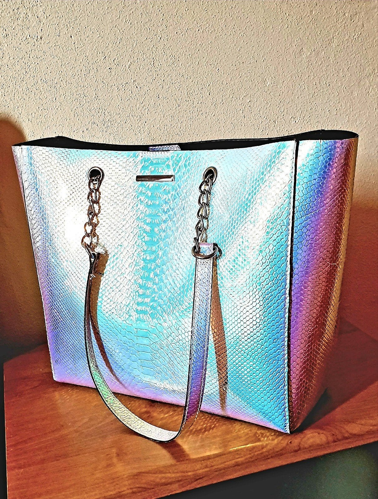 Primark Holografische Shopper Tas - Zo goed als nieuw, Ophalen, Zo goed als nieuw, Overige kleuren, Shopper