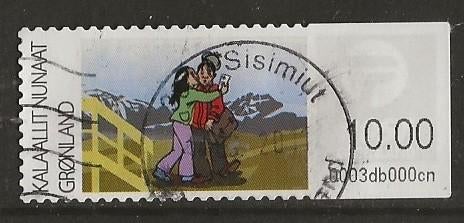 Groenland 89, blij met de postbode voor vanderzon, Verzenden, Denemarken, Gestempeld