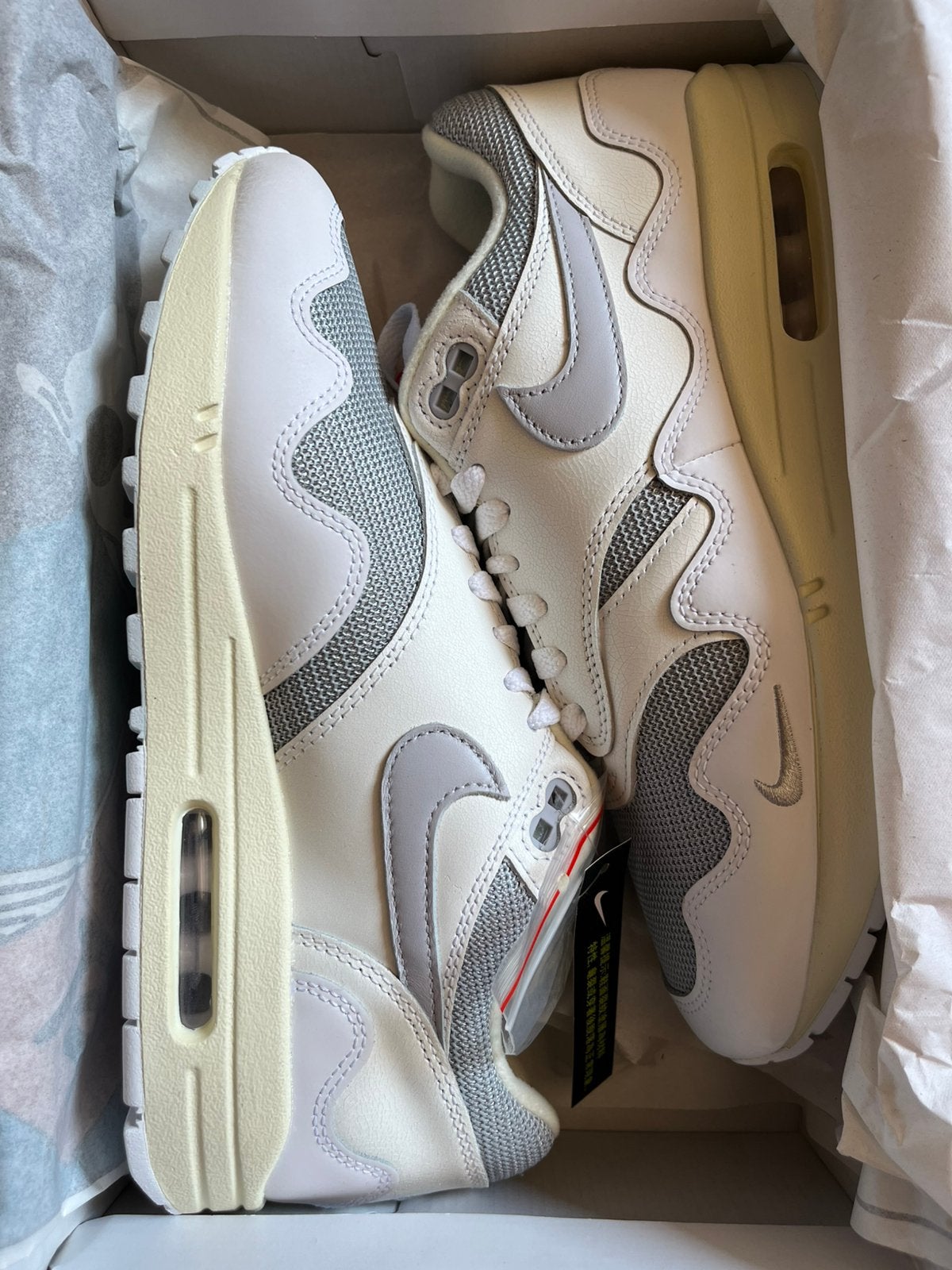 Nike Air Max 1 Patta White - EU42, Ophalen of Verzenden, Nieuw, Wit