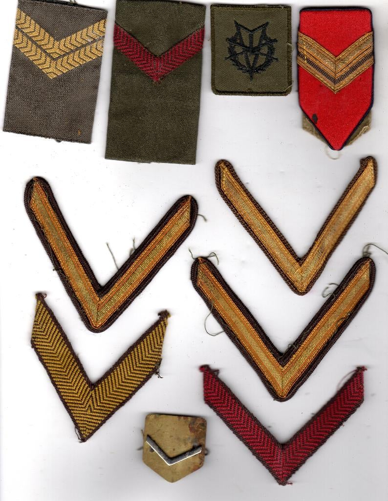 10 emblemen strepen landmacht leger defensie, Ophalen of Verzenden, Landmacht, Nederland, Embleem of Badge