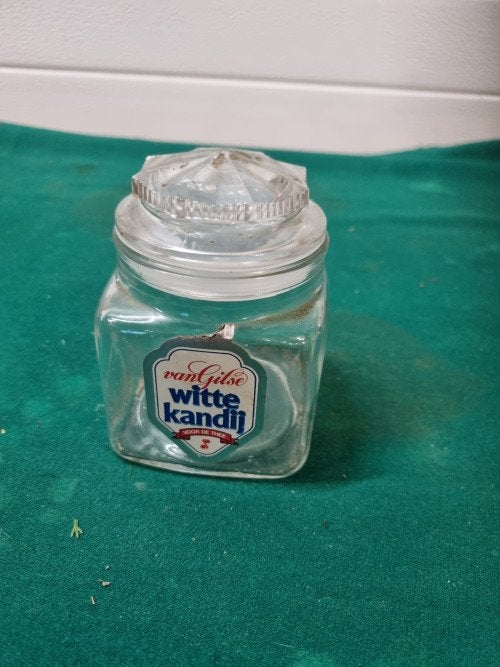 potje van glas van gilse witte kandij vintage, Ophalen of Verzenden, 'T Olde Gre-j, Info@toldegrej.nl, Endepoelstraat 20f Didam