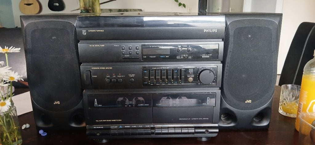 vintage Philips F1385/38 MIDI-stereosysteem, Audio, Tv en Foto, Platenspelers, Gebruikt, Platenspeler, Philips, Ophalen
