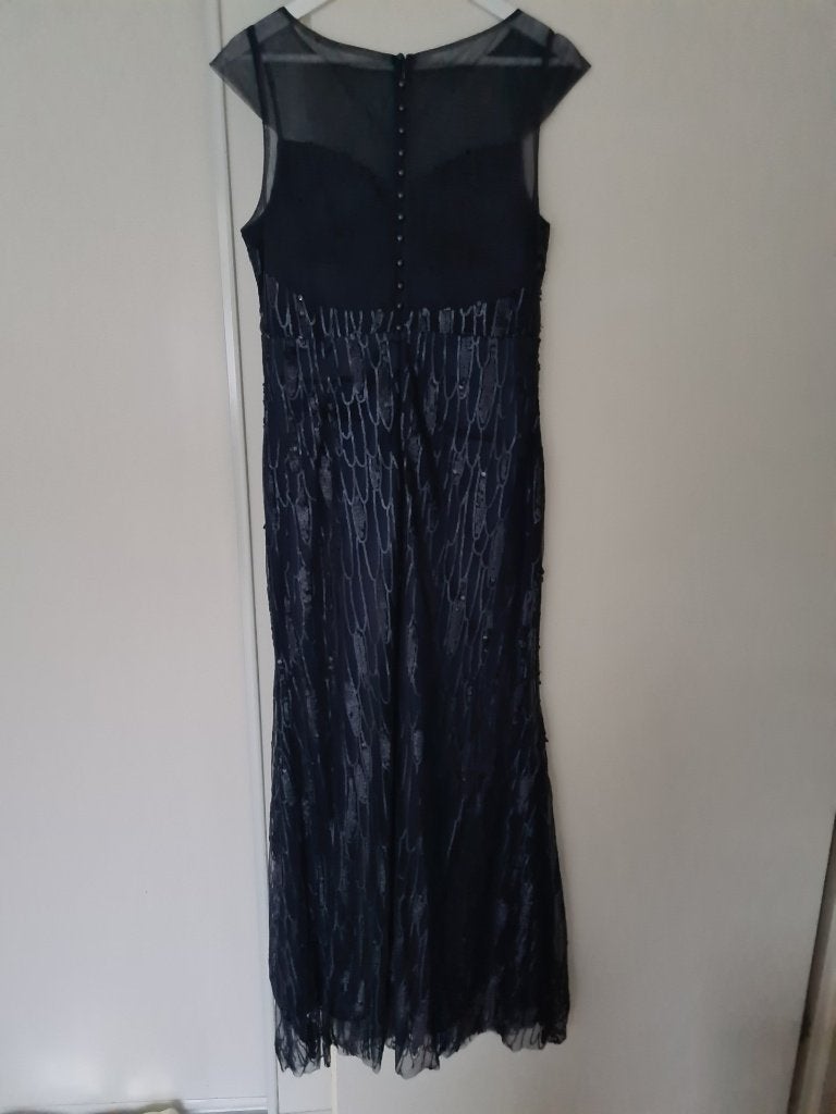 Elegante avondjapon, Galajurk, Blauw, Ophalen, Maat 38/40 (M)