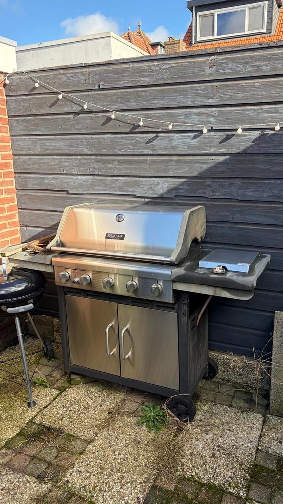 RVS Gasbarbecue met 4 branders gratis, Tuin en Terras, Ophalen, Gebruikt