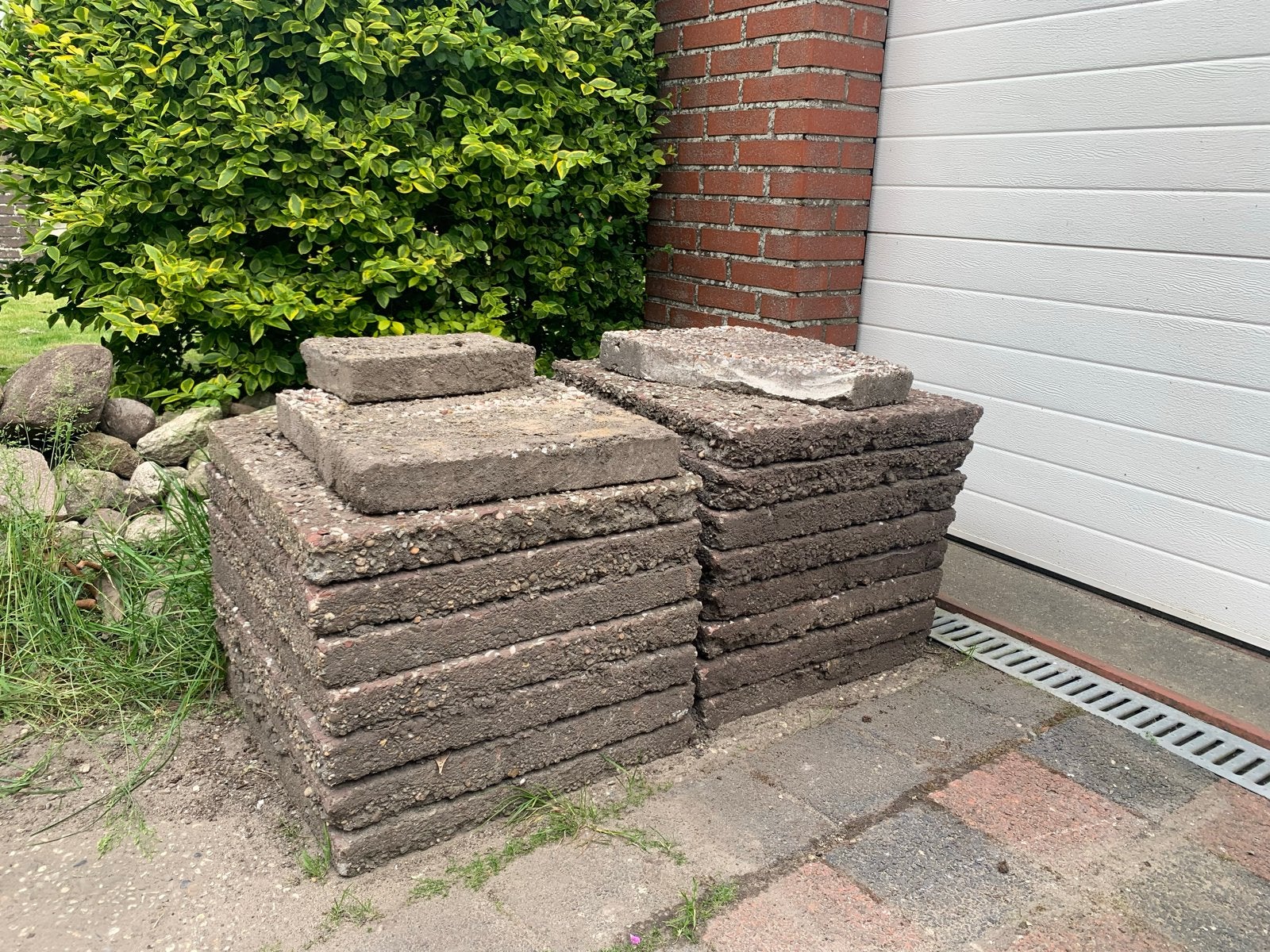 Grindtegels (50x50), Ophalen, Gebruikt, Grind, Terrastegels