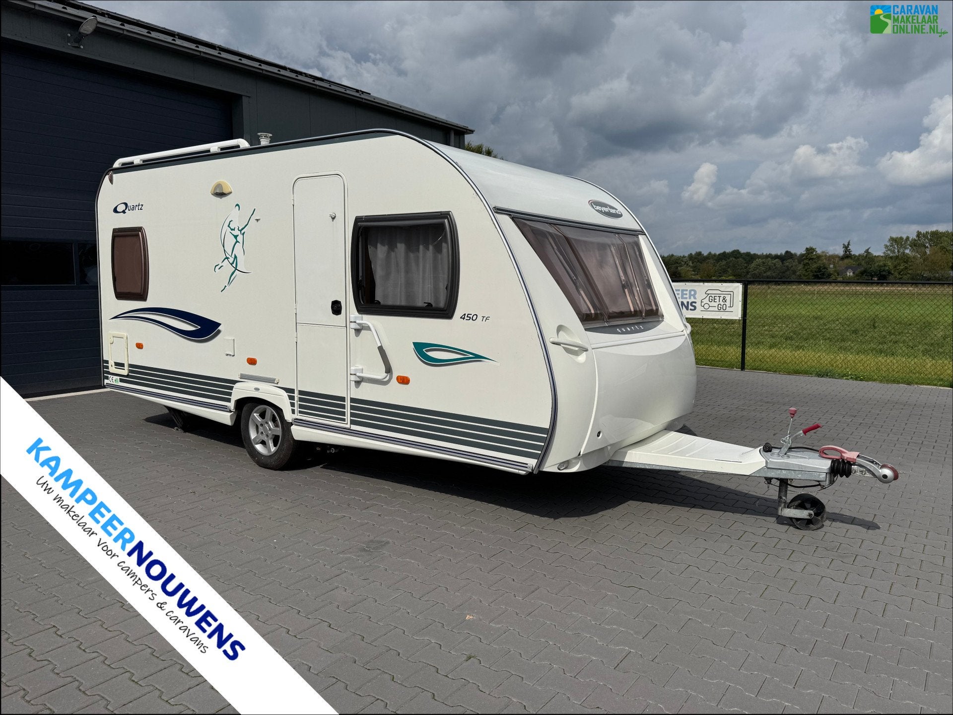 Beyerland Quartz 450 TF | Lengtebed | Mover | Tent & Luifel!, Caravans en Kamperen, Caravans, Rondzit, Bedrijf, 4 tot 5 meter