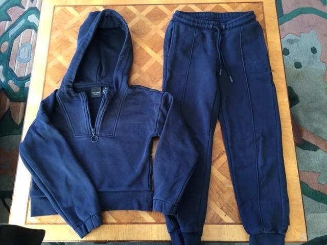 Nik & Nik pak Donkerblauw joggingstof, Meisje, Nik&Nik, Ophalen of Verzenden, Zo goed als nieuw