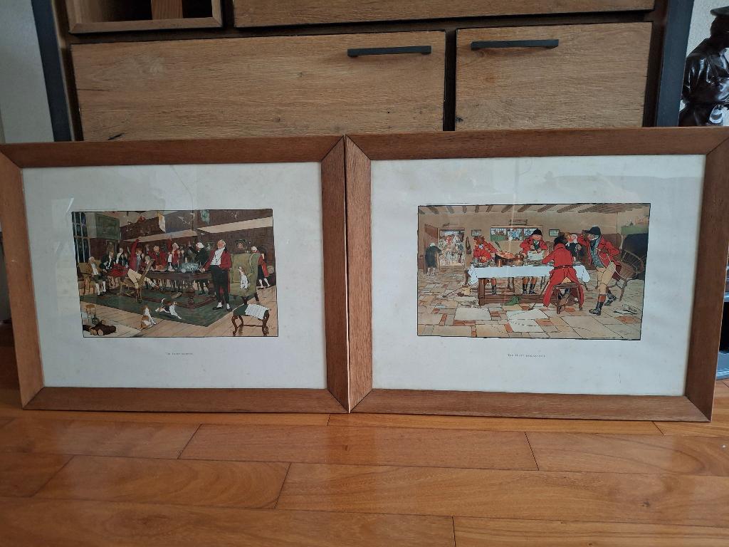 Cecil charles Windsor Aldin jagers met rode jassen, Ophalen