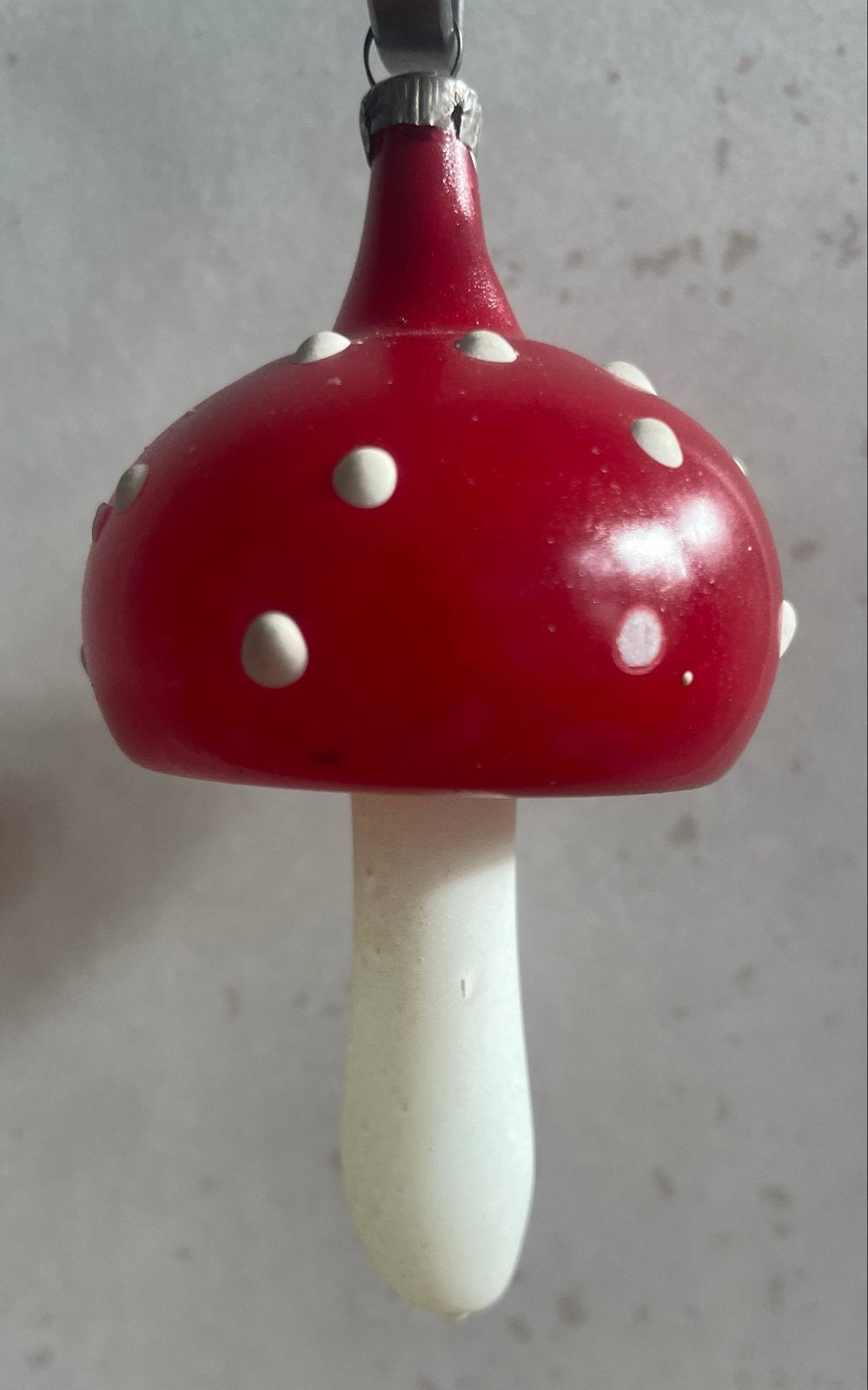 Kerstbal paddenstoel vintage, Ophalen, Zo goed als nieuw