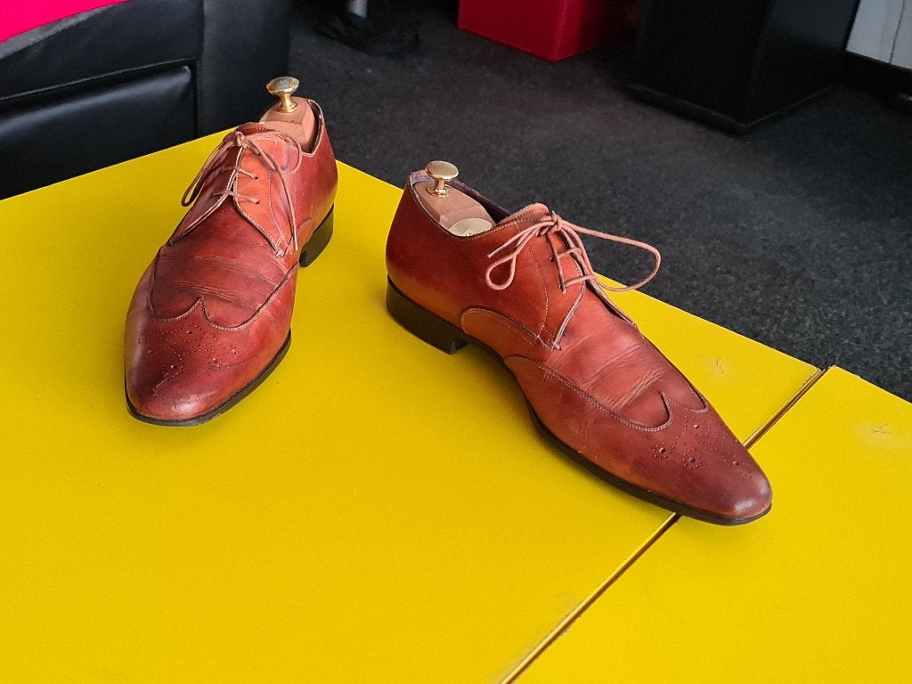 Santoni schoenen met cognac kleur maat 44/5( 10/5), Kleding | Heren, Schoenen, Ophalen, Overige kleuren, Santoni, Gespschoenen