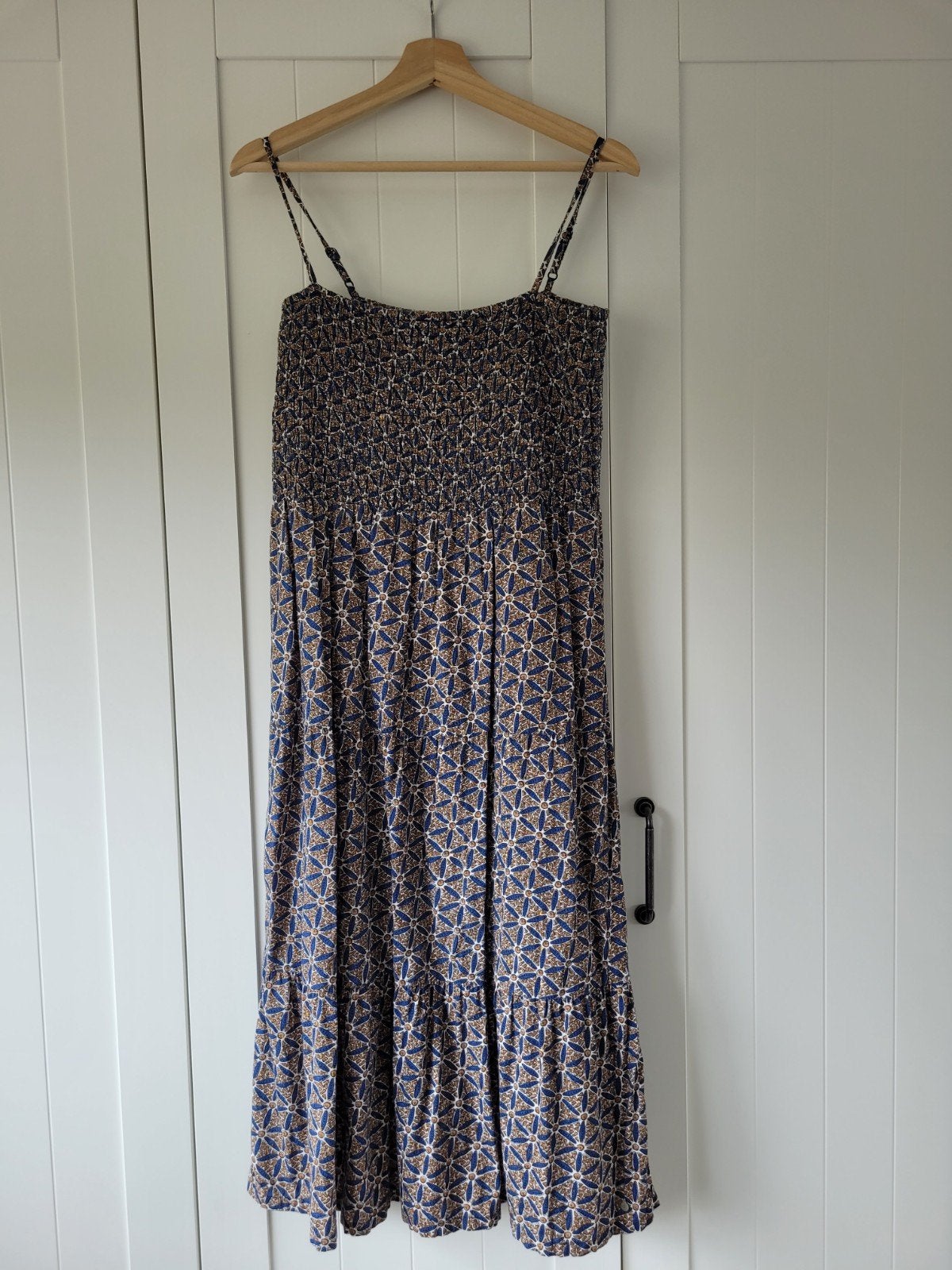 Jurk/overgooier Zusss maat M/L met smockwerk, Kleding | Dames, Maat 38/40 (M), Blauw, Ophalen of Verzenden, Zo goed als nieuw