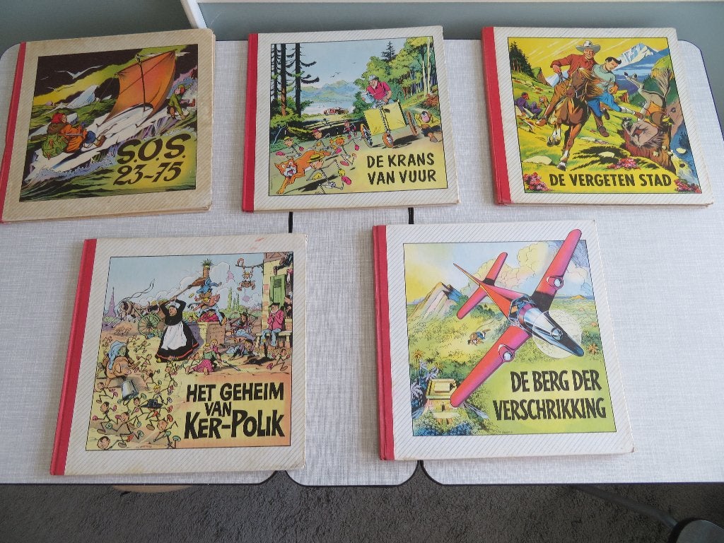 OUDE STRIPBOEKEN OSCAR EN ISIDOOR  5 stuks, Boeken, Stripboeken, Gelezen, Ophalen of Verzenden, F.A. Breysse, Meerdere stripboeken