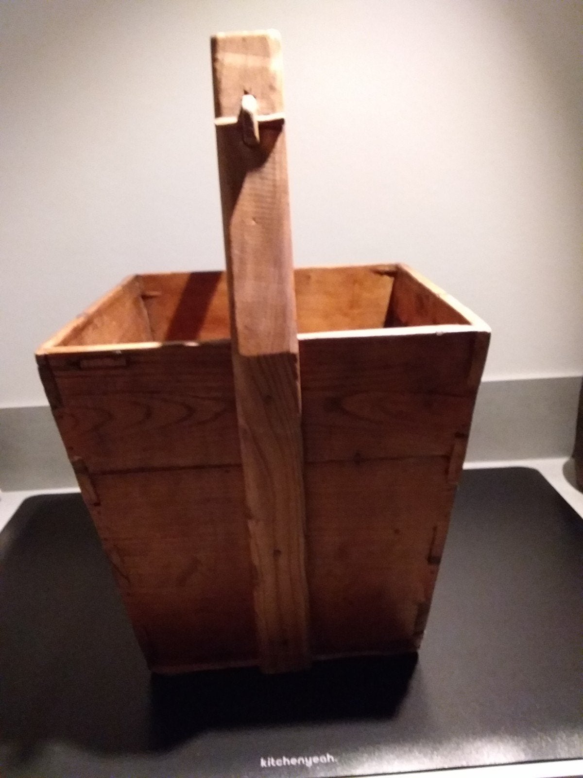 houten rijstbak, Ophalen, Hout, Gebruikt, Landelijk