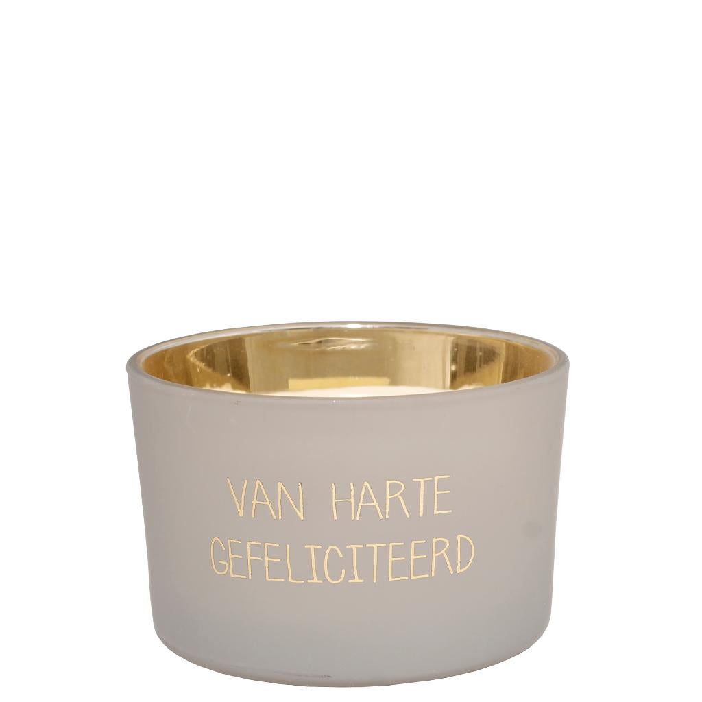 Vegan en biologische sojakaars VAN HARTE GEFELICITEERD, Overige materialen, -, -, Nieuw