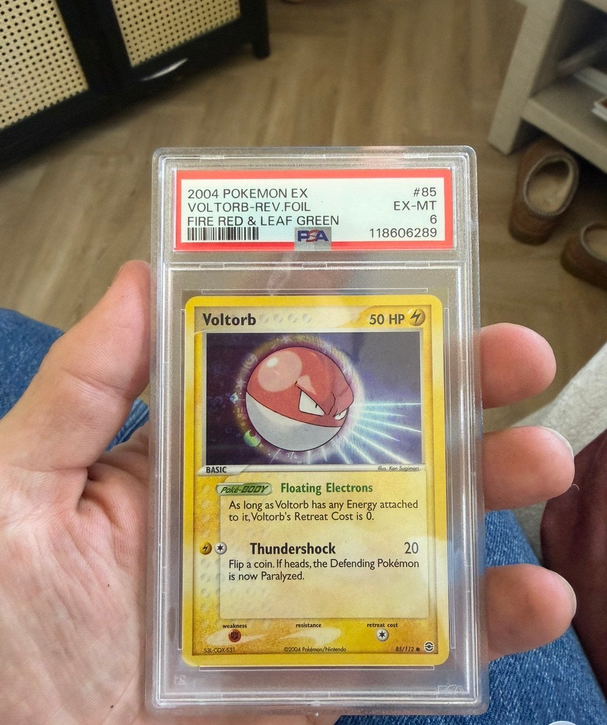 2004 vintage Voltorb Reverse Foil PSA 6, Ophalen of Verzenden, Gebruikt, Losse kaart, Foil