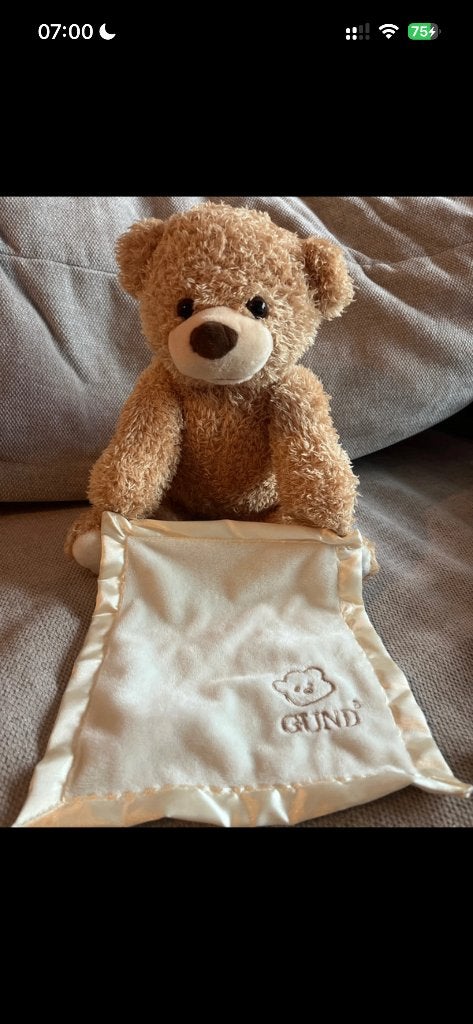 Gund kiekeboe, Kinderen en Baby's, Speelgoed | Knuffels en Pluche, Met geluid, Beer, Ophalen of Verzenden, Zo goed als nieuw