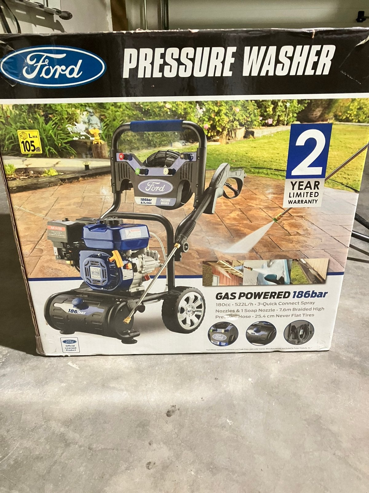 Nieuwe krachtige Ford hogedrukreiniger op benzine, Tuin en Terras, Hogedrukreinigers, Nieuw, Benzine, Ophalen
