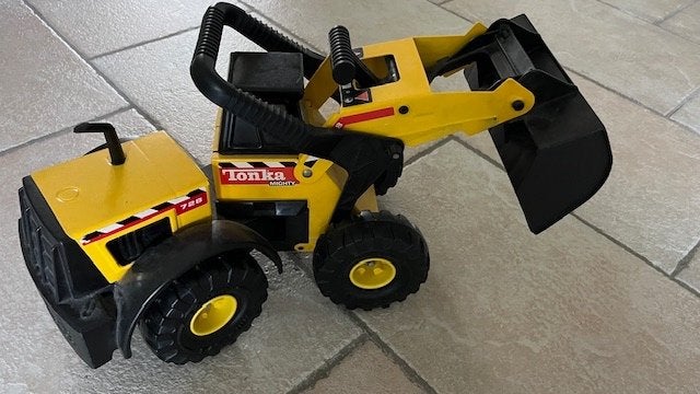 Mighty tonka 728 grote shovel, bulldozer 58 cm, Ophalen of Verzenden, Gebruikt