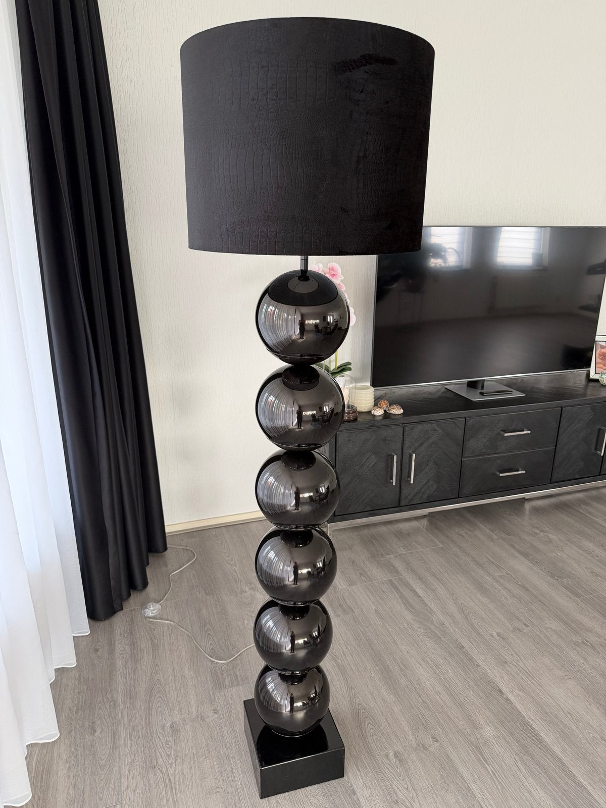 Eric Kuster Stijl Vloerlamp 165cm met Croco Print Kap, Huis en Inrichting, Ophalen, Zo goed als nieuw, Textiel, 150 tot 200 cm