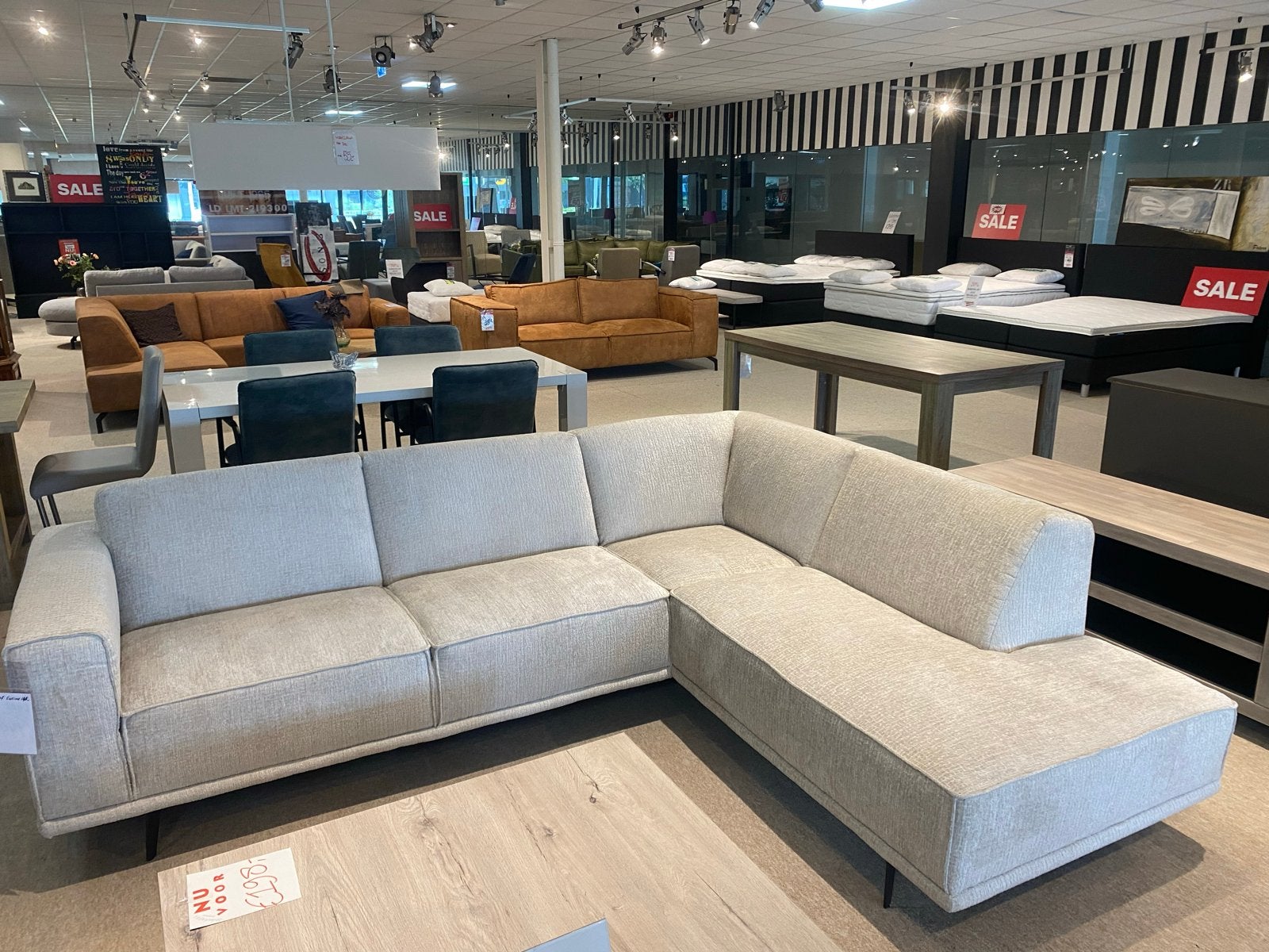 Showroommodel Hoekbank Lars, Huis en Inrichting, Ophalen, 250 tot 300 cm, Hoekbank, Zo goed als nieuw
